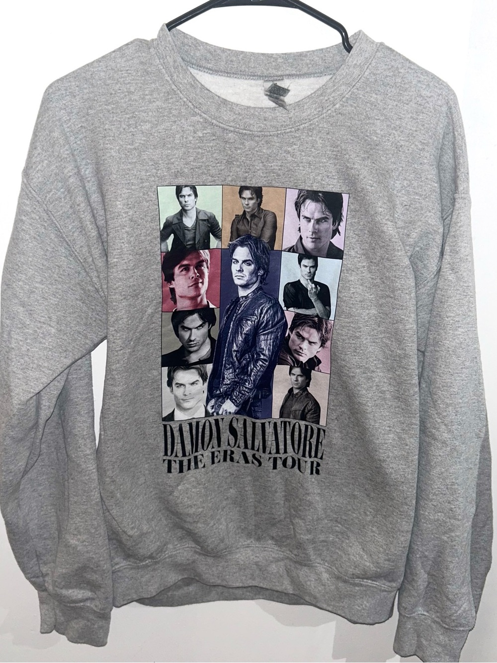 Damon Salvatore Eras Tour The Vampire Diaries Grey Sweatshirt
